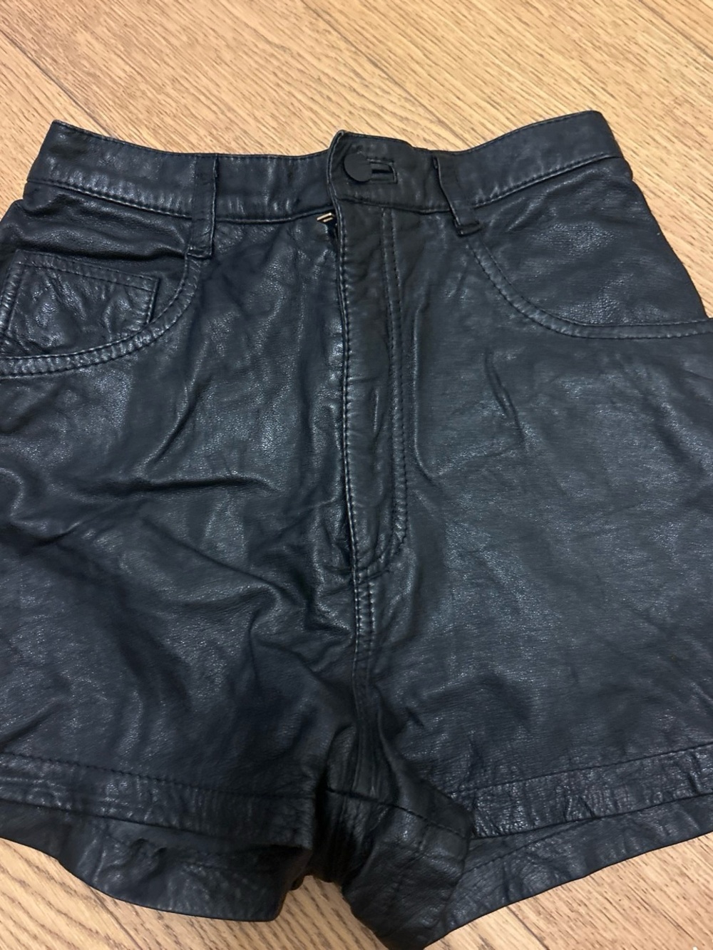 Black leather vintage  Shorts